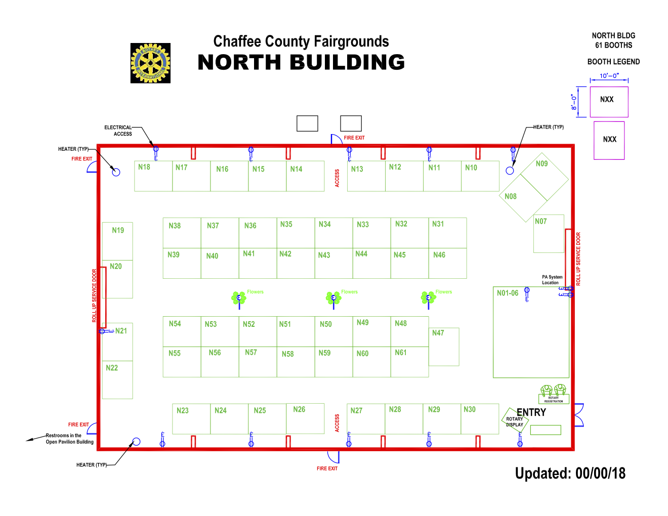 Blank Home Garden North Bldg booth 8X11 (1) Blank South Map